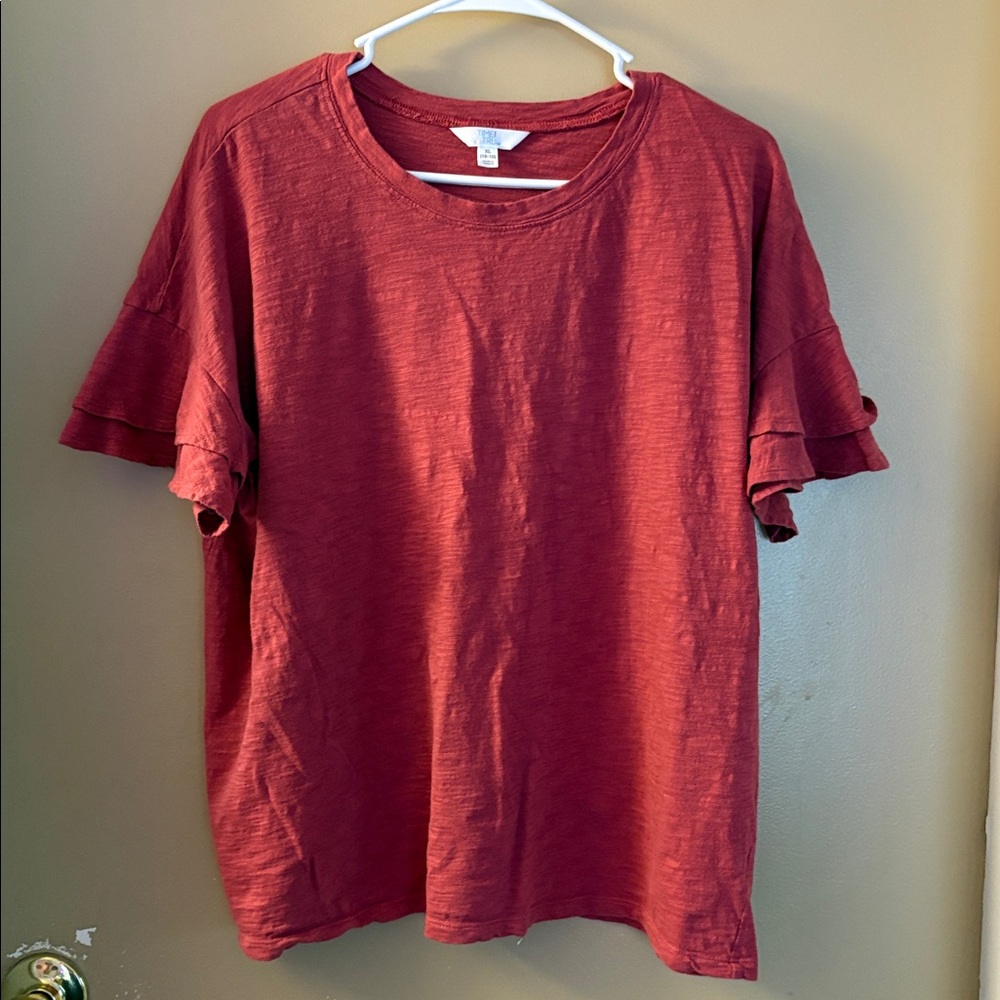 Time and Tru Burgundy Top